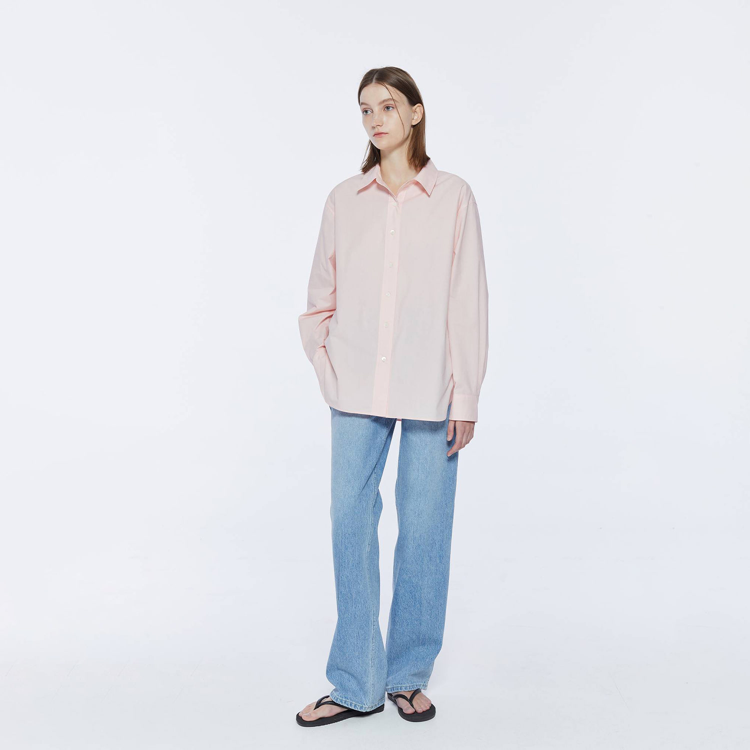Giza cotton overfit shirt - Pink