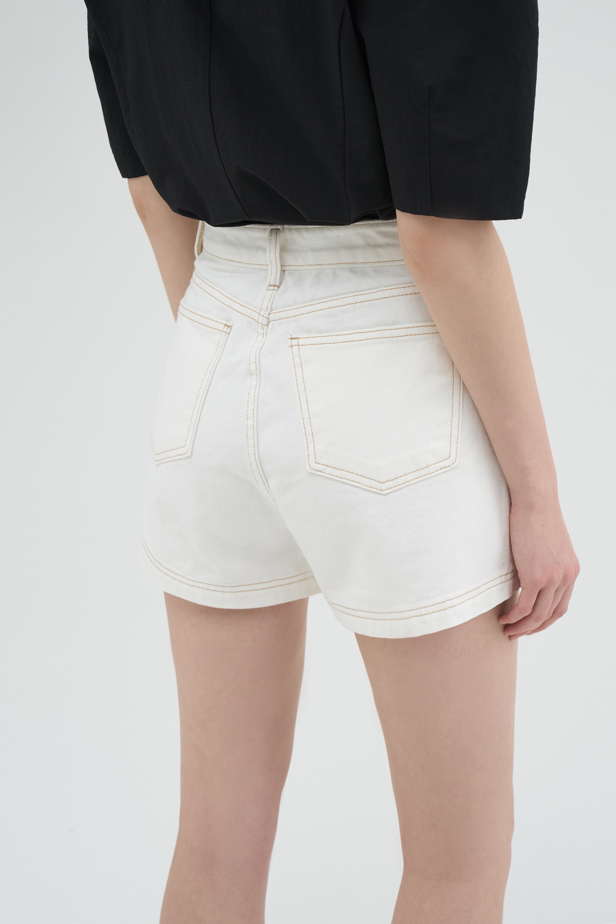 Basic Cotton Denim Short Pants